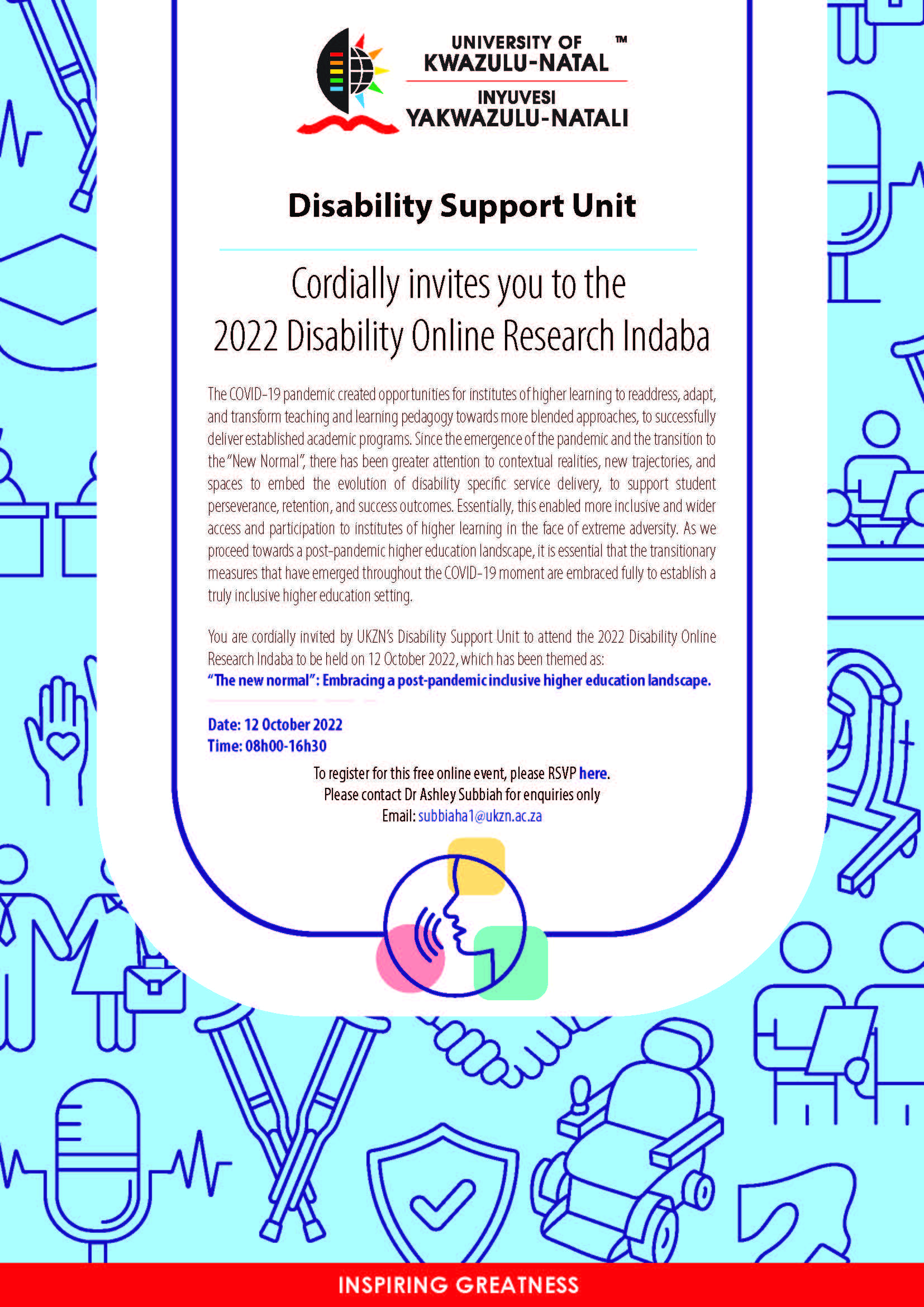 2022 Disability Research Indaba Invitation
